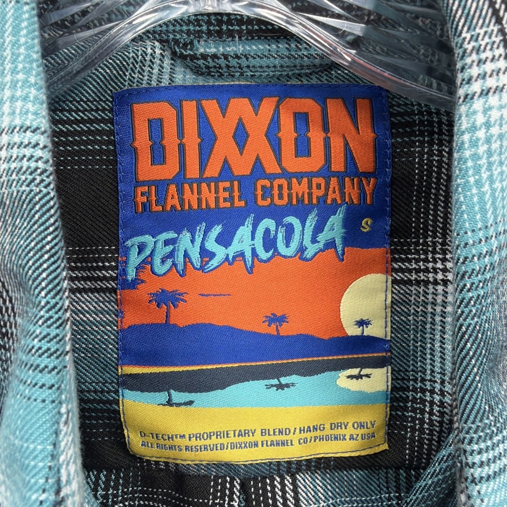 Dixxon Flannel Shirt Women Small Blue Black‎ Plaid Pearl Snap Pensacola D Tech - Picture 5 of 9